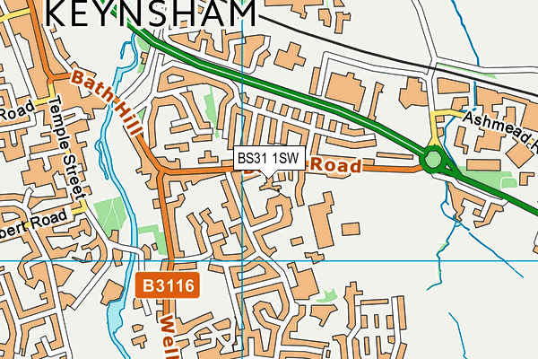 BS31 1SW map - OS VectorMap District (Ordnance Survey)