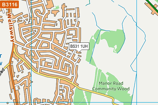 BS31 1UH map - OS VectorMap District (Ordnance Survey)