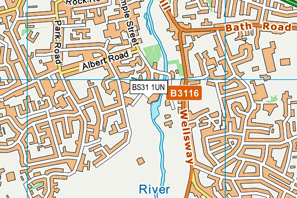 BS31 1UN map - OS VectorMap District (Ordnance Survey)