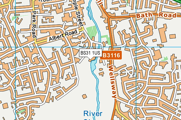 BS31 1US map - OS VectorMap District (Ordnance Survey)