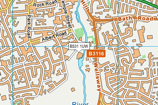 BS31 1UW map - OS VectorMap District (Ordnance Survey)