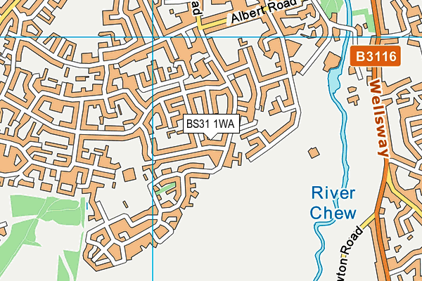 BS31 1WA map - OS VectorMap District (Ordnance Survey)