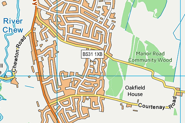 BS31 1XB map - OS VectorMap District (Ordnance Survey)