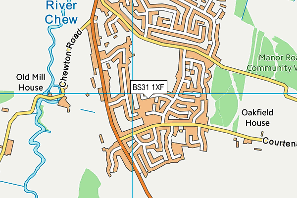 BS31 1XF map - OS VectorMap District (Ordnance Survey)