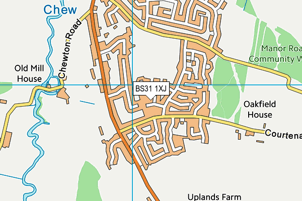 BS31 1XJ map - OS VectorMap District (Ordnance Survey)