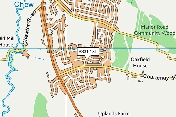 BS31 1XL map - OS VectorMap District (Ordnance Survey)