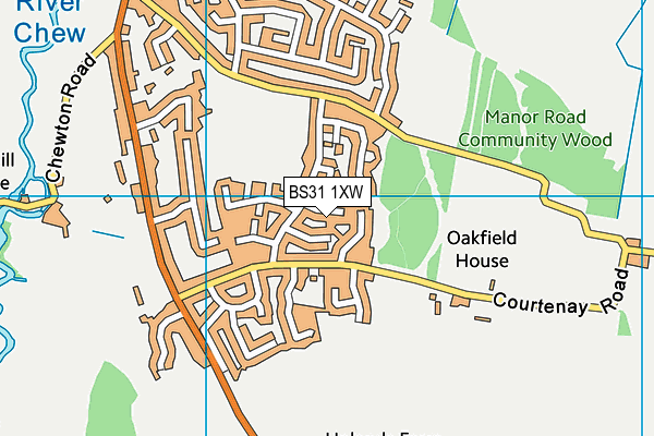 BS31 1XW map - OS VectorMap District (Ordnance Survey)