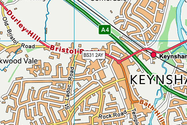 BS31 2AY map - OS VectorMap District (Ordnance Survey)