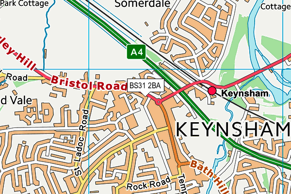 BS31 2BA map - OS VectorMap District (Ordnance Survey)