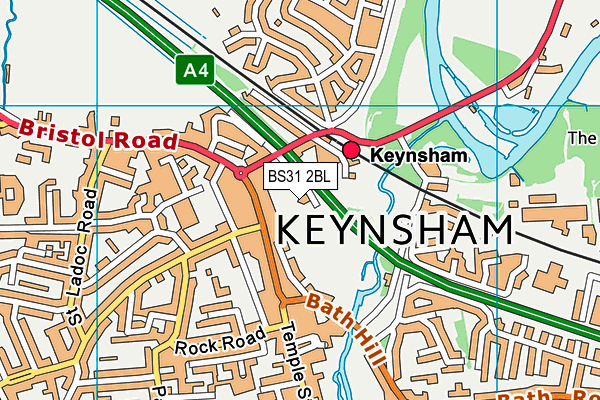 Keynsham Memorial Park map (BS31 2BL) - OS VectorMap District (Ordnance Survey)