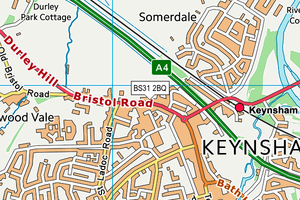 Map of 24 BRISTOL ROAD (KEYNSHAM) MANAGEMENT COMPANY LIMITED at district scale