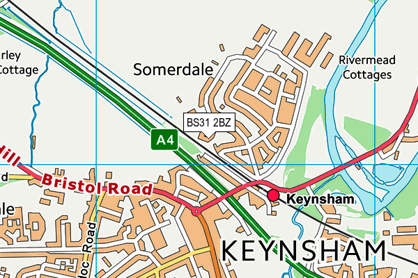 BS31 2BZ map - OS VectorMap District (Ordnance Survey)