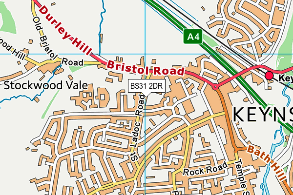 BS31 2DR map - OS VectorMap District (Ordnance Survey)