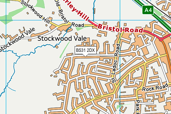BS31 2DX map - OS VectorMap District (Ordnance Survey)