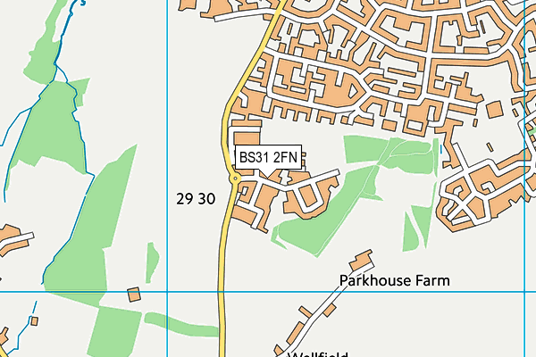 BS31 2FN map - OS VectorMap District (Ordnance Survey)