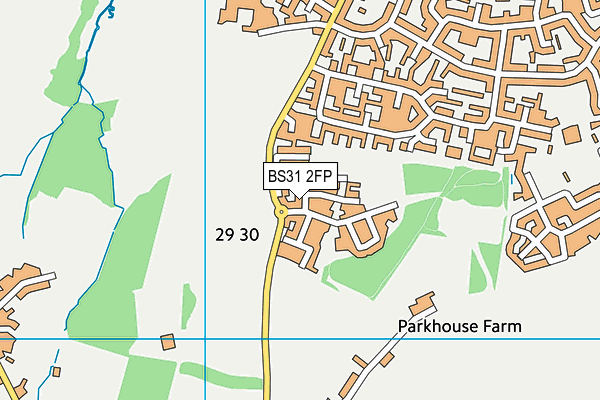 BS31 2FP map - OS VectorMap District (Ordnance Survey)