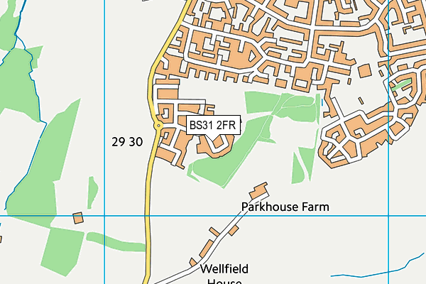 BS31 2FR map - OS VectorMap District (Ordnance Survey)