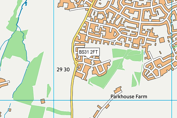 BS31 2FT map - OS VectorMap District (Ordnance Survey)