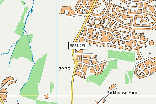 BS31 2FU map - OS VectorMap District (Ordnance Survey)