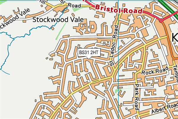 BS31 2HT map - OS VectorMap District (Ordnance Survey)