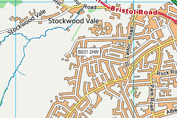 BS31 2HW map - OS VectorMap District (Ordnance Survey)