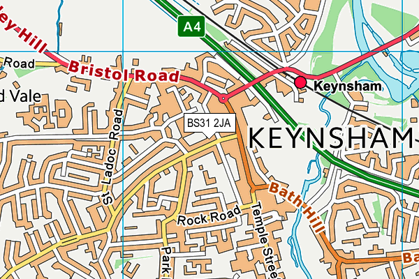 Keynsham Methodist Key Centre map (BS31 2JA) - OS VectorMap District (Ordnance Survey)