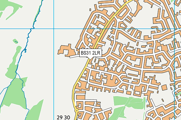 BS31 2LR map - OS VectorMap District (Ordnance Survey)