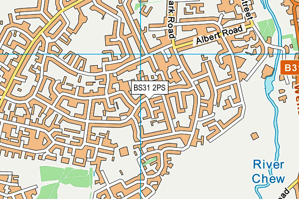 BS31 2PS map - OS VectorMap District (Ordnance Survey)