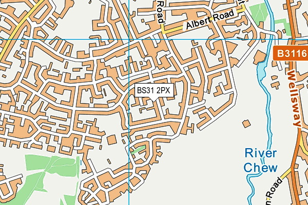 BS31 2PX map - OS VectorMap District (Ordnance Survey)