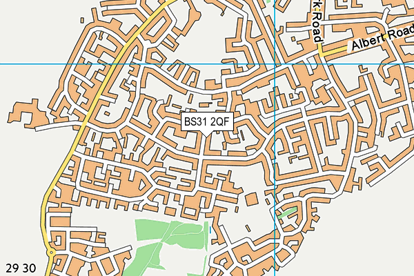BS31 2QF map - OS VectorMap District (Ordnance Survey)