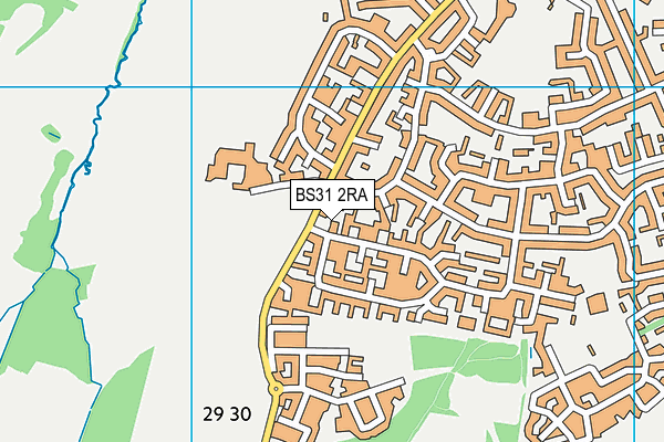 BS31 2RA map - OS VectorMap District (Ordnance Survey)
