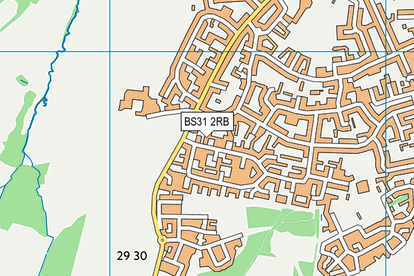 BS31 2RB map - OS VectorMap District (Ordnance Survey)