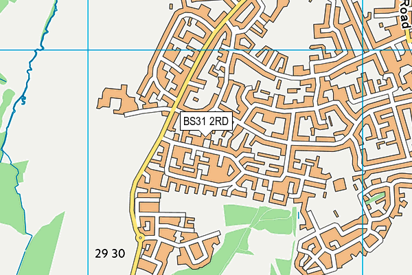 BS31 2RD map - OS VectorMap District (Ordnance Survey)