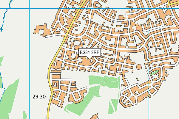 BS31 2RF map - OS VectorMap District (Ordnance Survey)