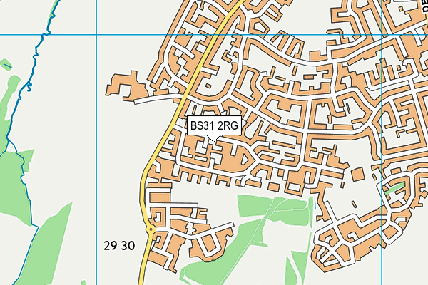 BS31 2RG map - OS VectorMap District (Ordnance Survey)