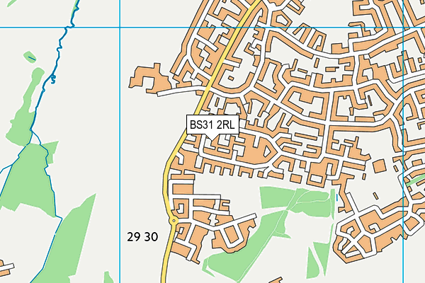 BS31 2RL map - OS VectorMap District (Ordnance Survey)