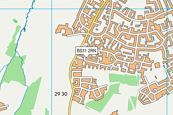 BS31 2RN map - OS VectorMap District (Ordnance Survey)