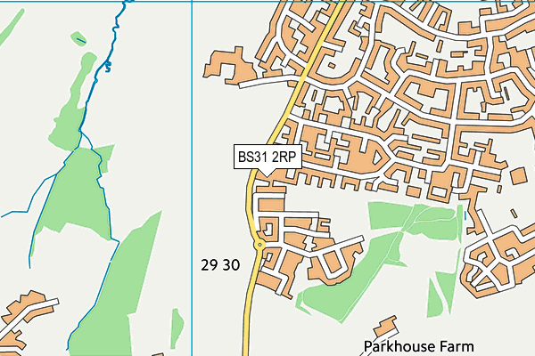BS31 2RP map - OS VectorMap District (Ordnance Survey)