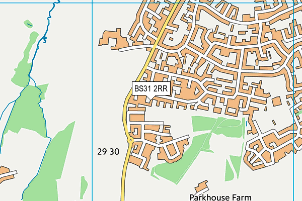 BS31 2RR map - OS VectorMap District (Ordnance Survey)