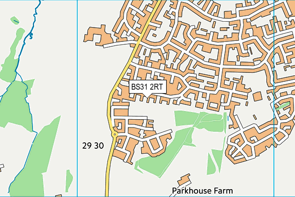 BS31 2RT map - OS VectorMap District (Ordnance Survey)