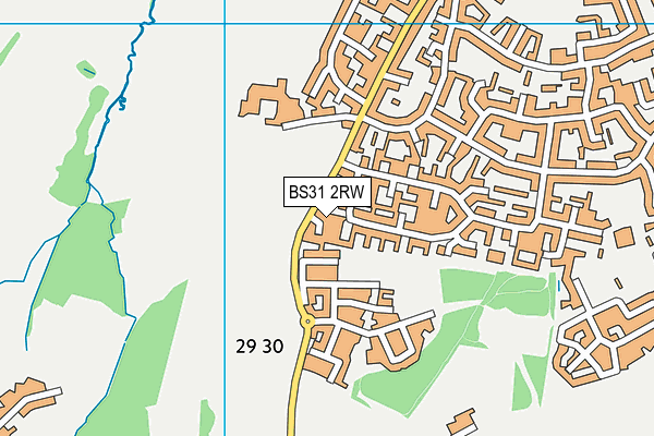 BS31 2RW map - OS VectorMap District (Ordnance Survey)