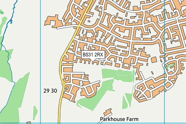 BS31 2RX map - OS VectorMap District (Ordnance Survey)