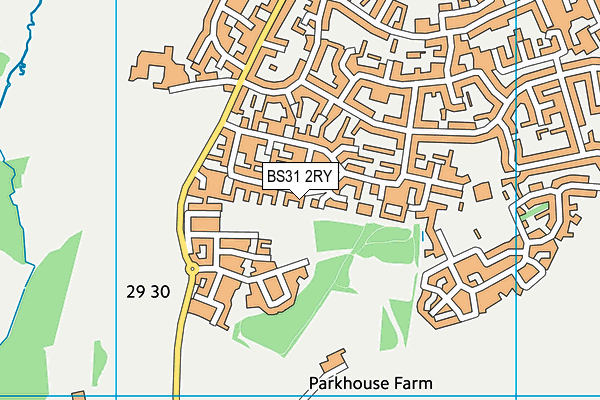 BS31 2RY map - OS VectorMap District (Ordnance Survey)