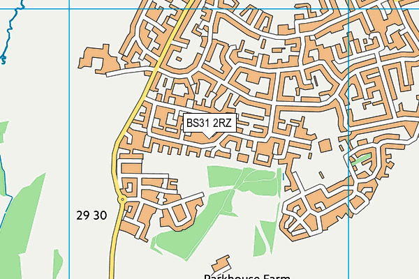 BS31 2RZ map - OS VectorMap District (Ordnance Survey)