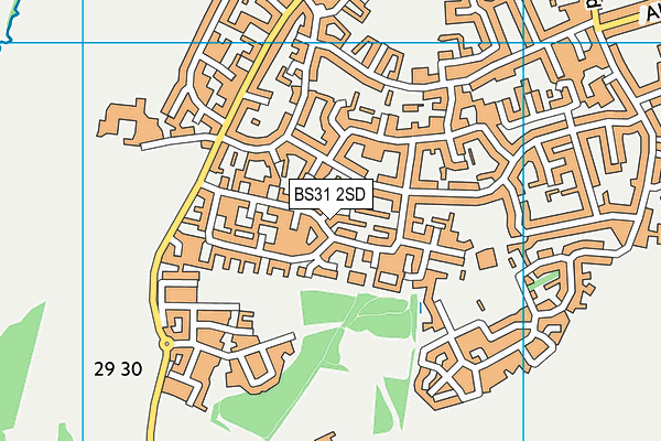 BS31 2SD map - OS VectorMap District (Ordnance Survey)