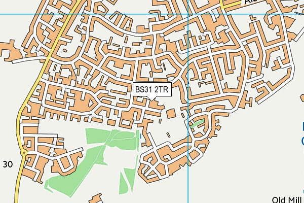 BS31 2TR map - OS VectorMap District (Ordnance Survey)