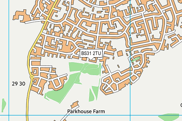 BS31 2TU map - OS VectorMap District (Ordnance Survey)