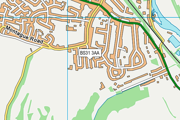 BS31 3AA map - OS VectorMap District (Ordnance Survey)