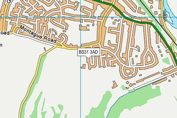 BS31 3AD map - OS VectorMap District (Ordnance Survey)