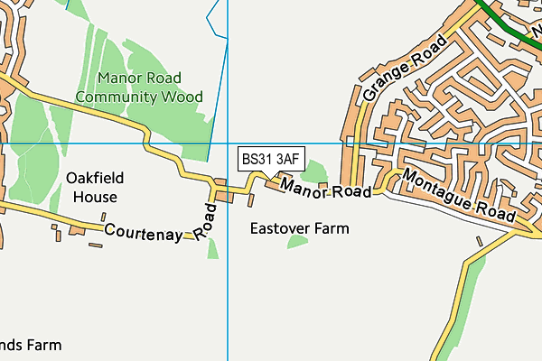 BS31 3AF map - OS VectorMap District (Ordnance Survey)